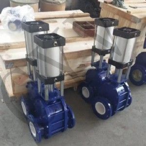 氣動陶瓷雙閘板閥