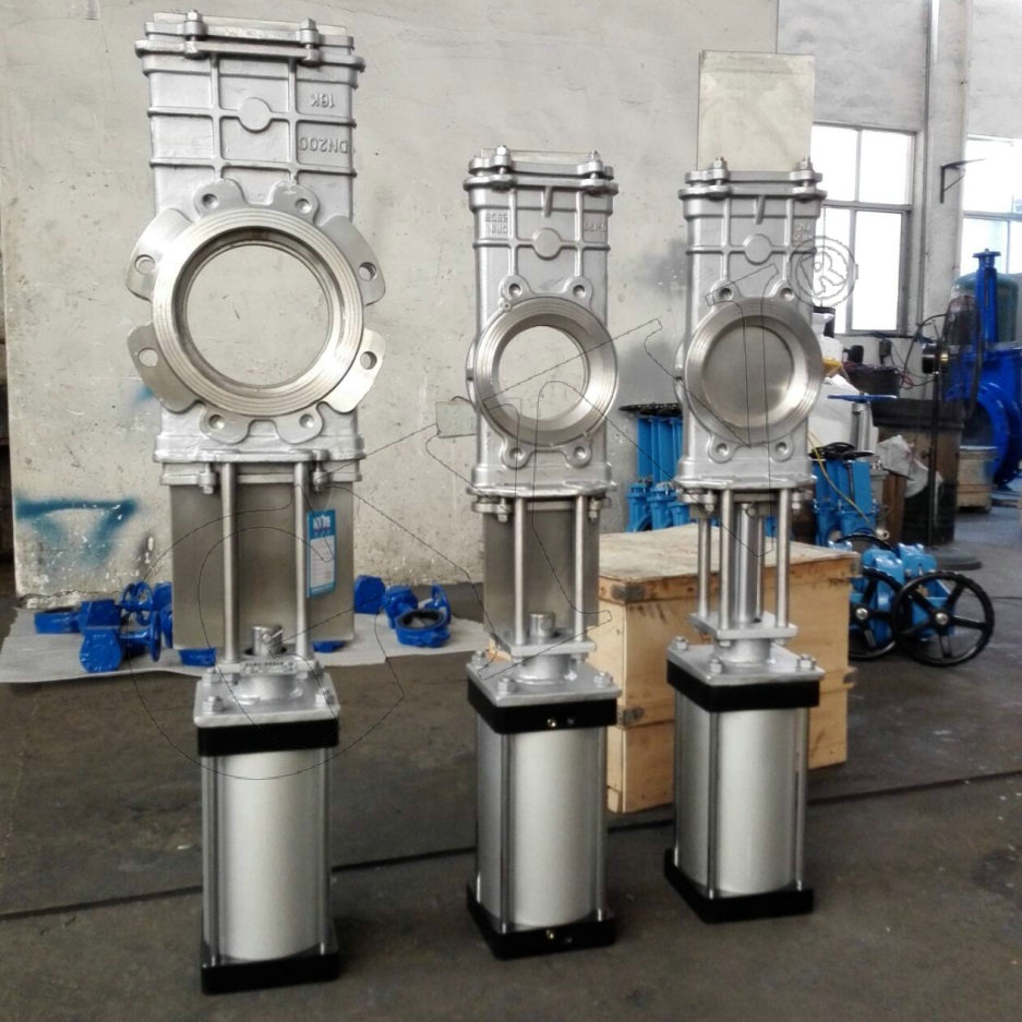 不銹鋼氣動穿透式插板閥