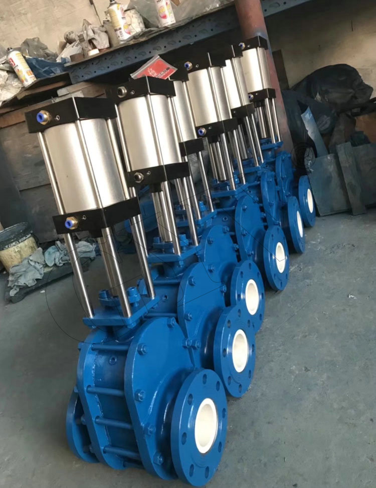 Z644TC氣動陶瓷雙閘板閥