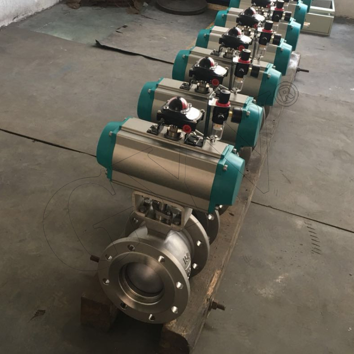 VQ647F法蘭氣動(dòng)V型球閥